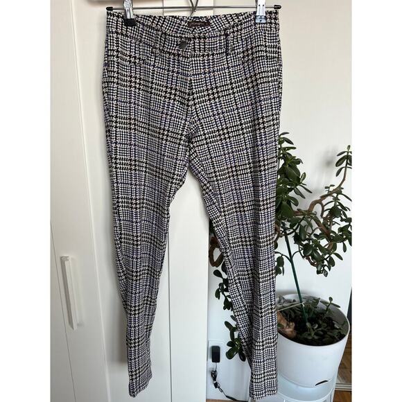 J. McLaughlin Becca Houndstooth Stretch Straight Ankle Pants, Size 2, EUC - Picture 1 of 7